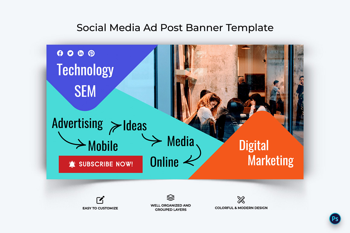 Digital Marketing Facebook Ad Banner Design Template-20