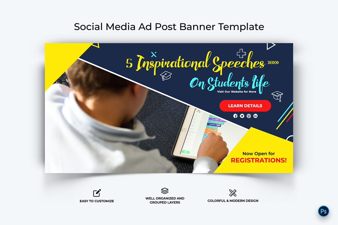 Education Facebook Ad Banner Design Template-12