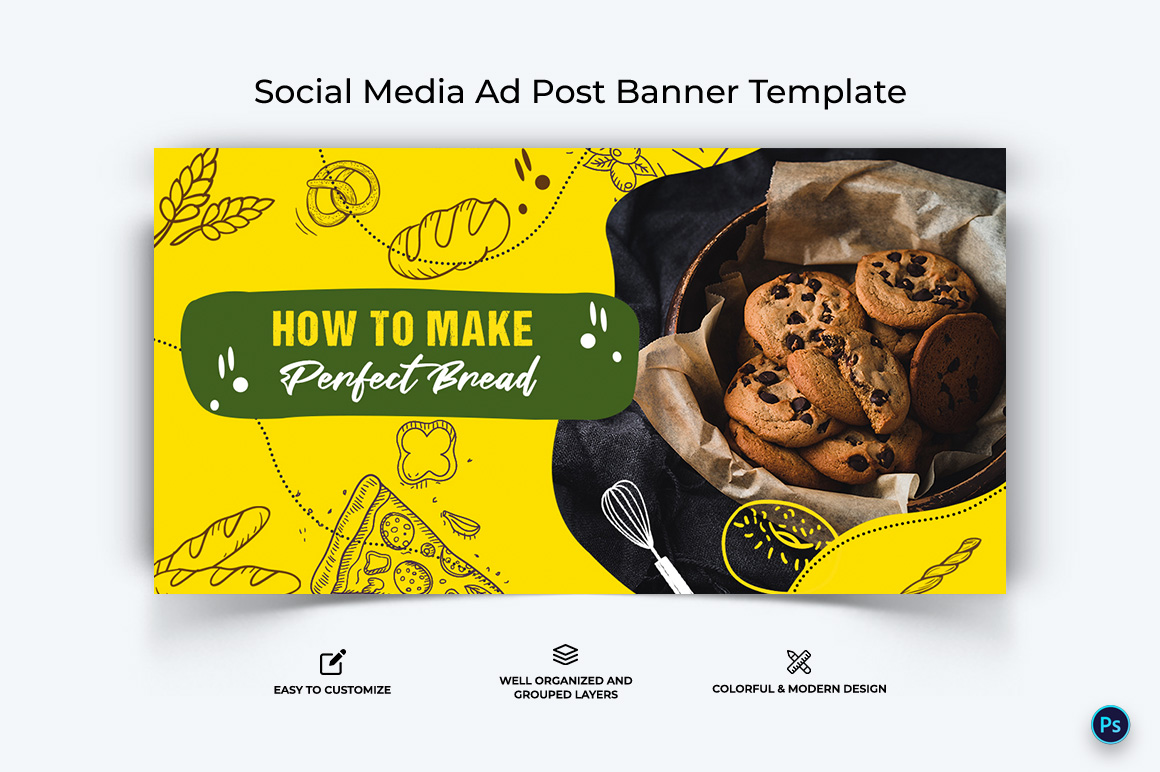 Food and Restaurant Facebook Ad Banner Design Template-03