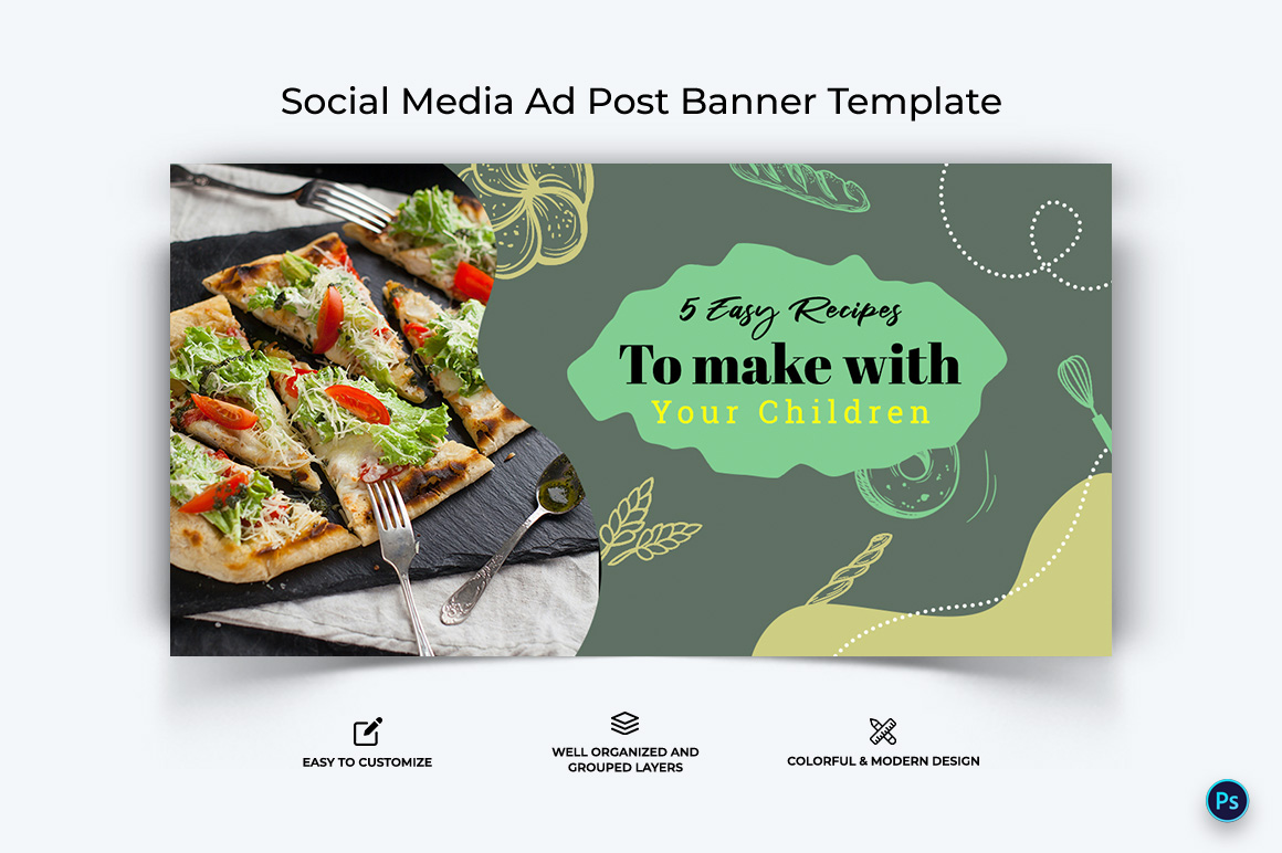 Food and Restaurant Facebook Ad Banner Design Template-05