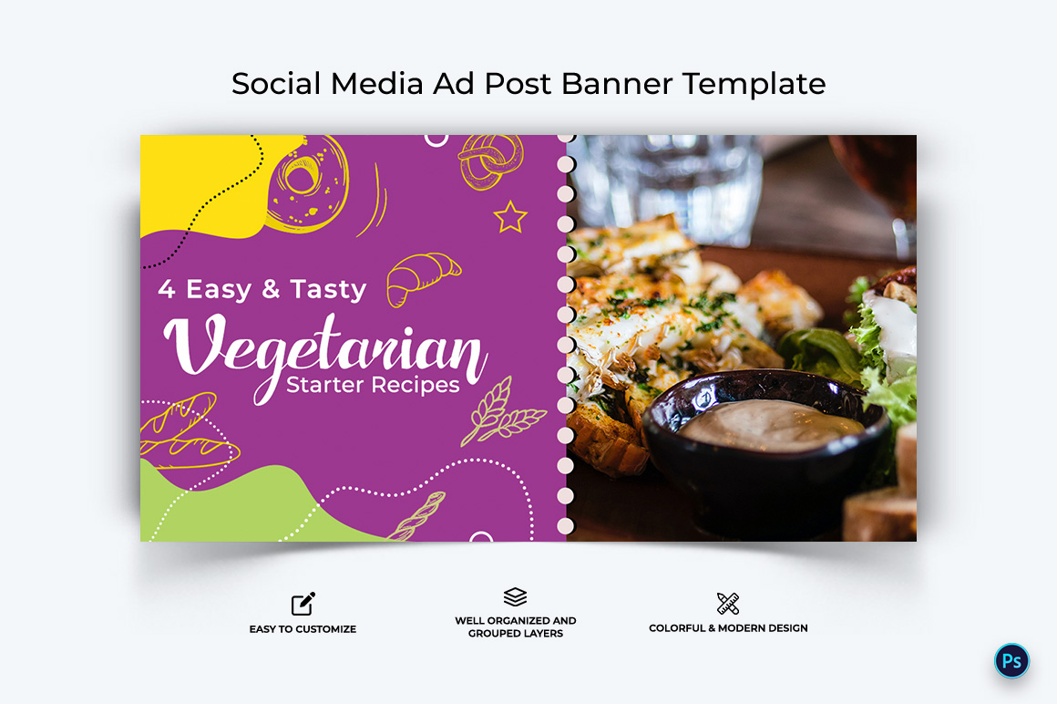 Food and Restaurant Facebook Ad Banner Design Template-09