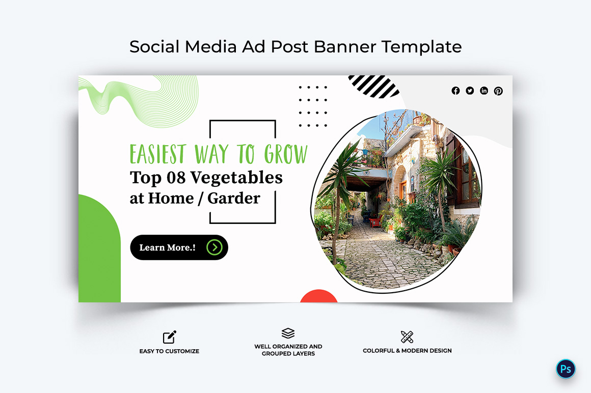 Home Gardening Facebook Ad Banner Design Template-01