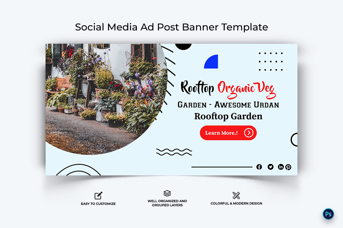 Home Gardening Facebook Ad Banner Design Template-04