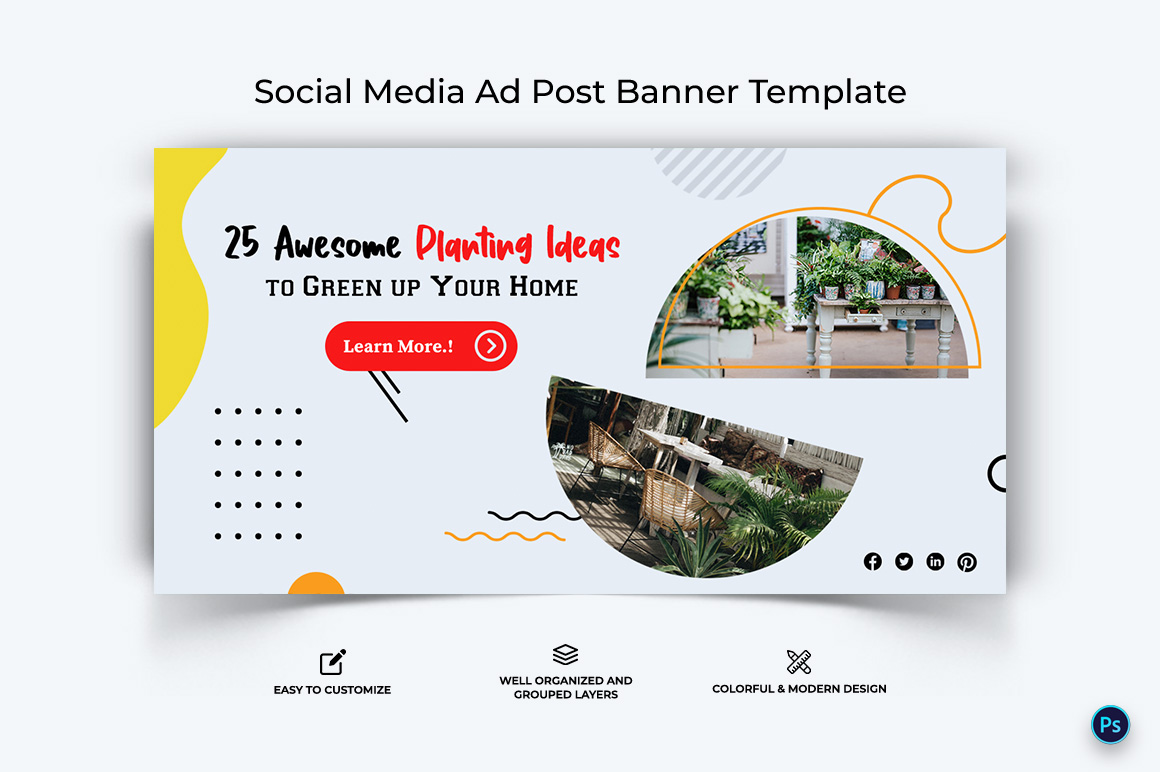 Home Gardening Facebook Ad Banner Design Template-06