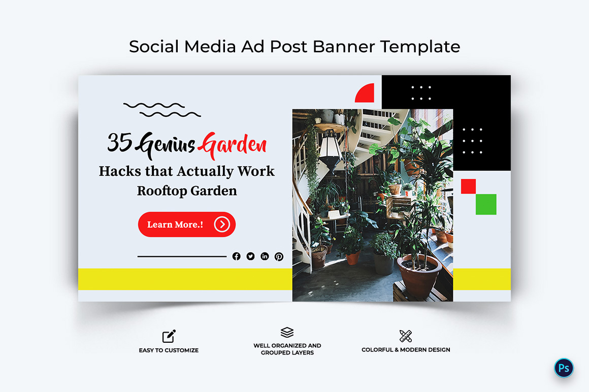 Home Gardening Facebook Ad Banner Design Template-07