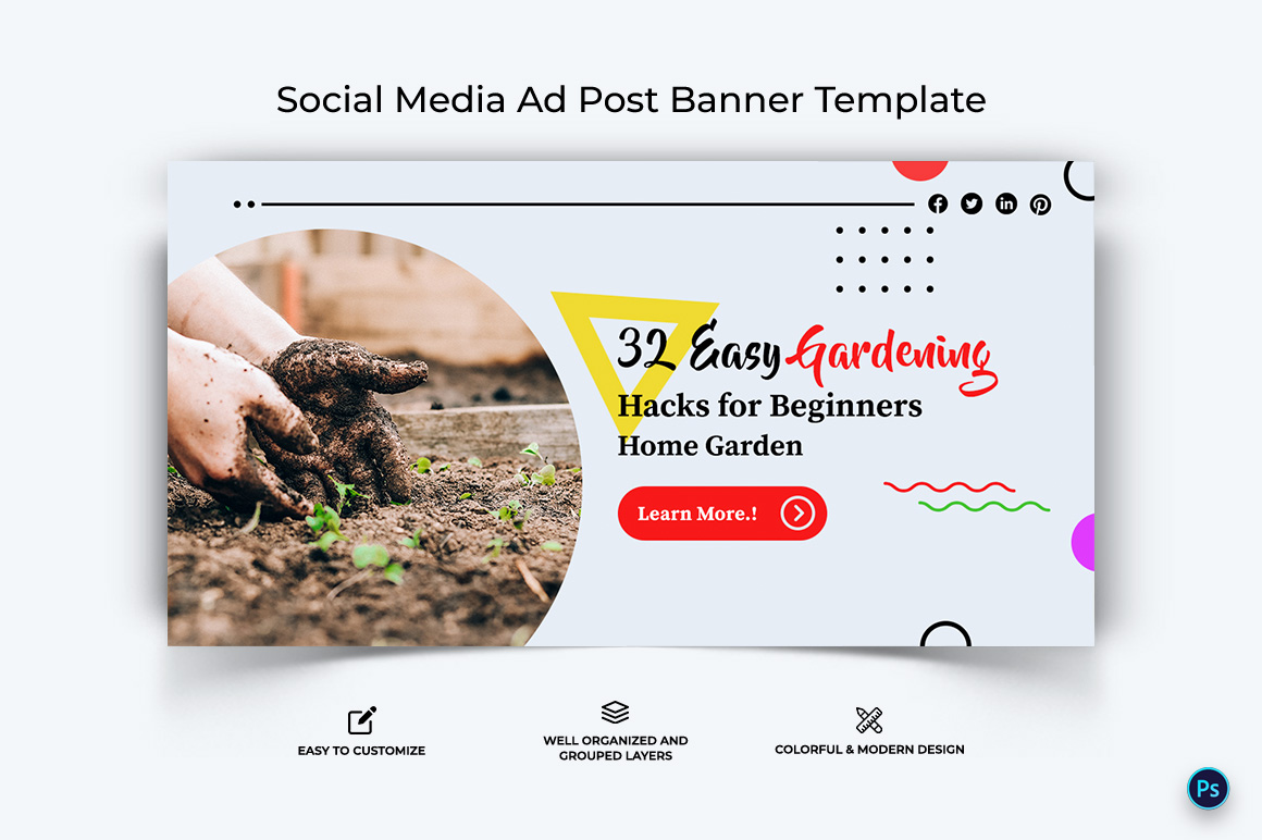 Home Gardening Facebook Ad Banner Design Template-08