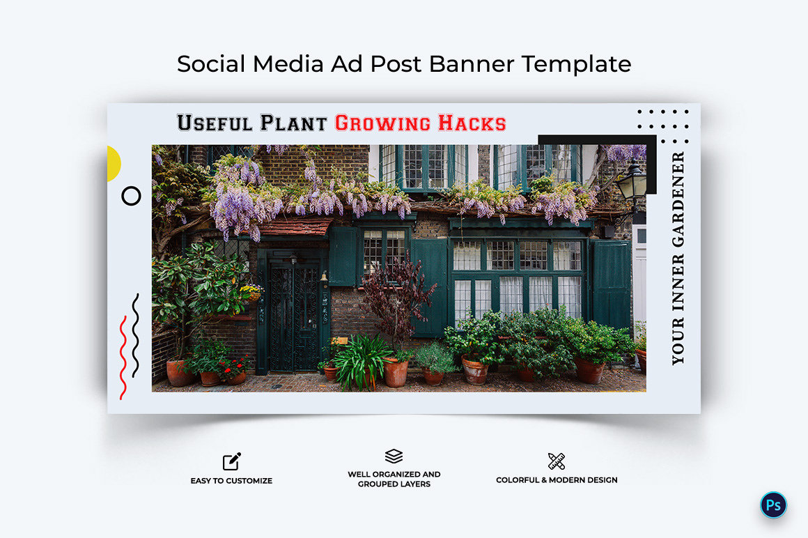 Home Gardening Facebook Ad Banner Design Template-09