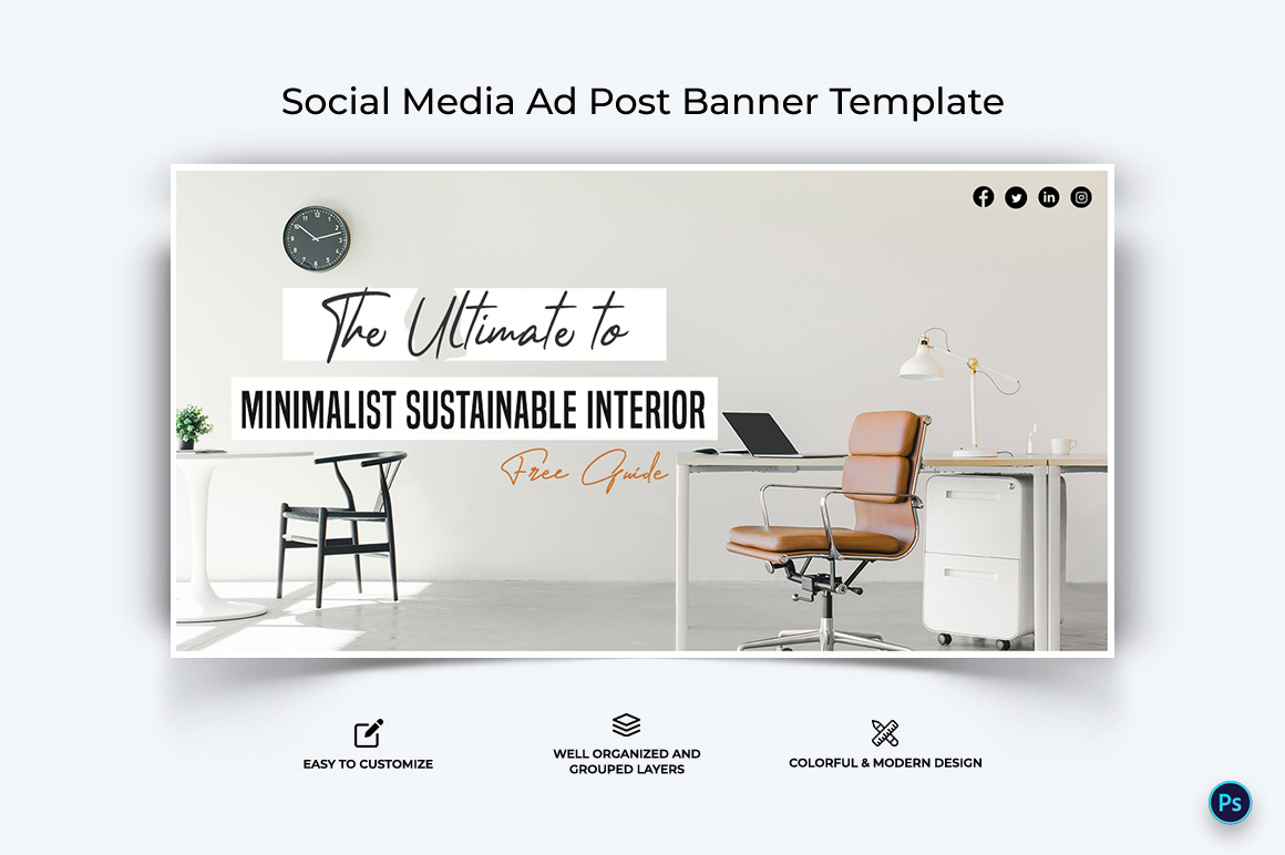 Interior Minimal Facebook Ad Banner Design Template-02