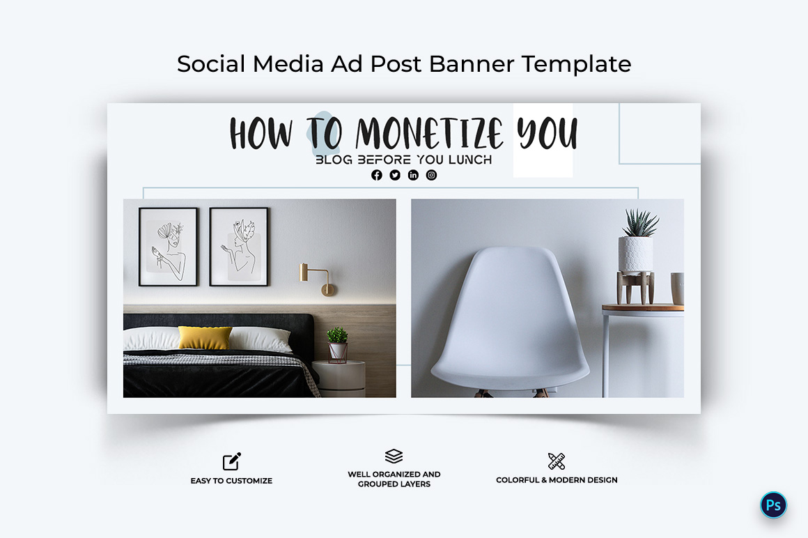 Interior Minimal Facebook Ad Banner Design Template-04