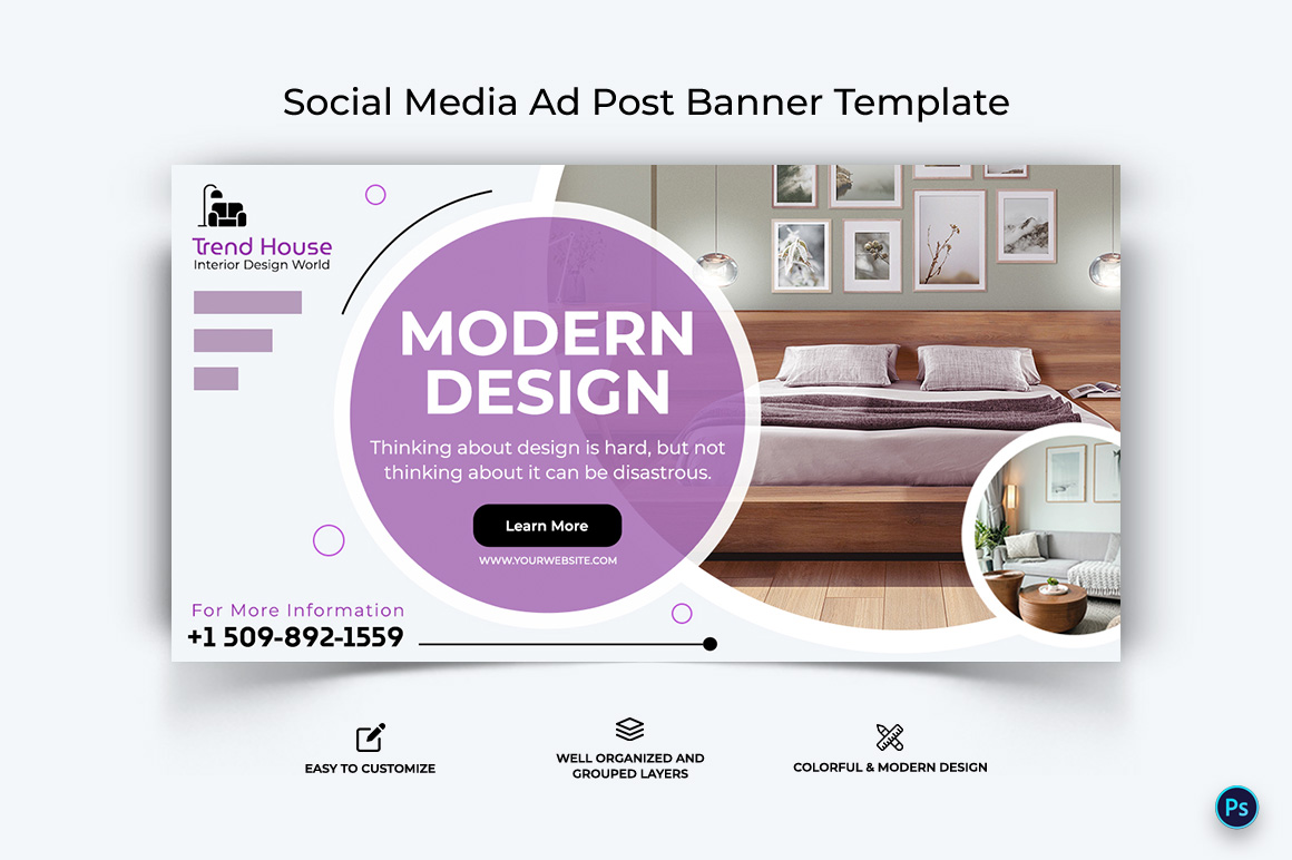 Interior Minimal Facebook Ad Banner Design Template-12