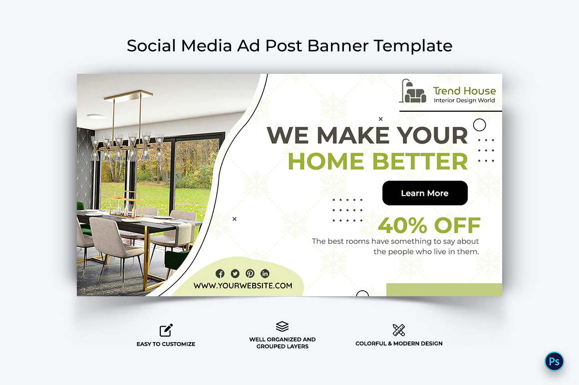 Interior Minimal Facebook Ad Banner Design Template-15