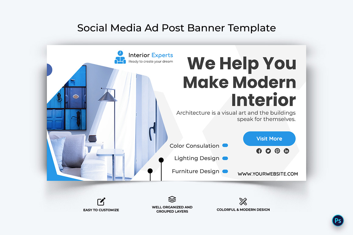 Interior Minimal Facebook Ad Banner Design Template-19