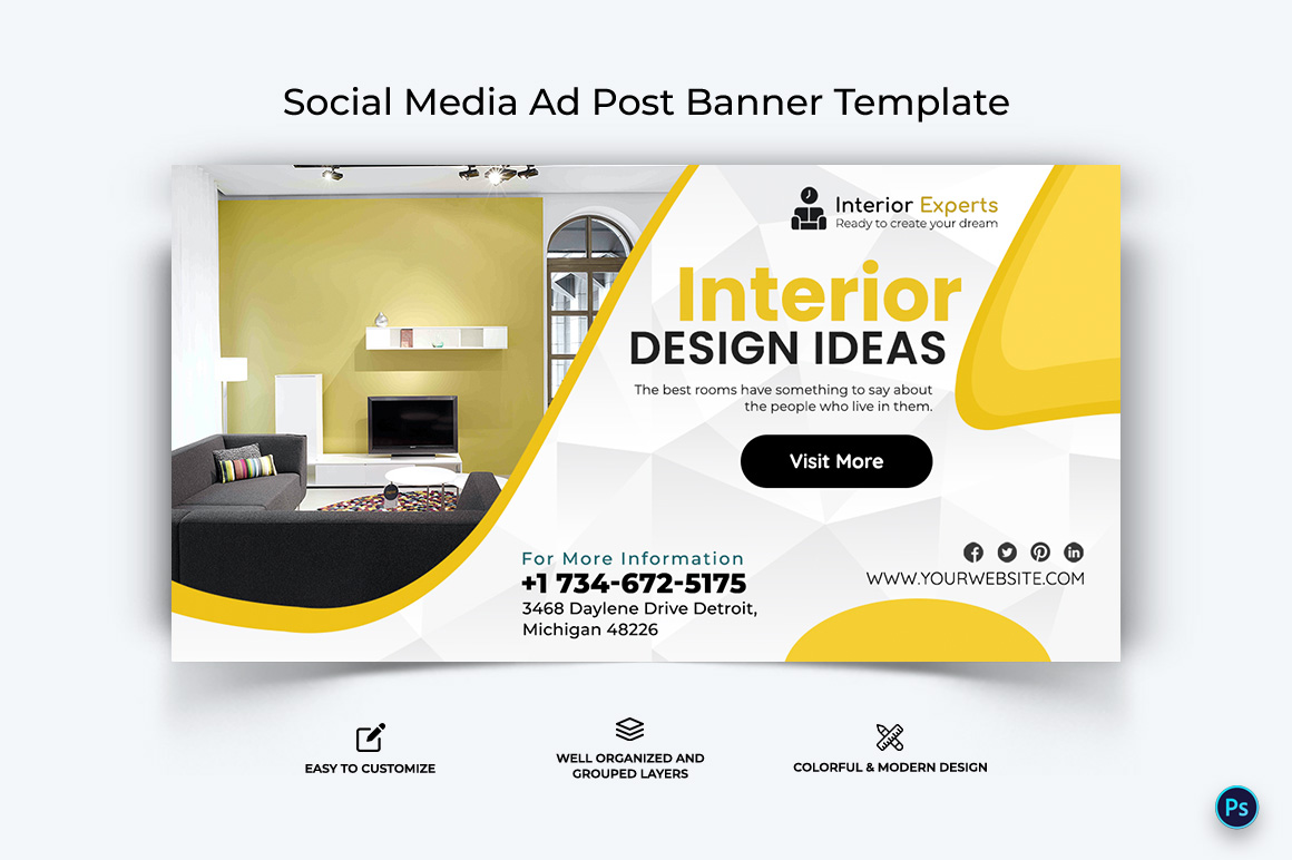 Interior Minimal Facebook Ad Banner Design Template-21