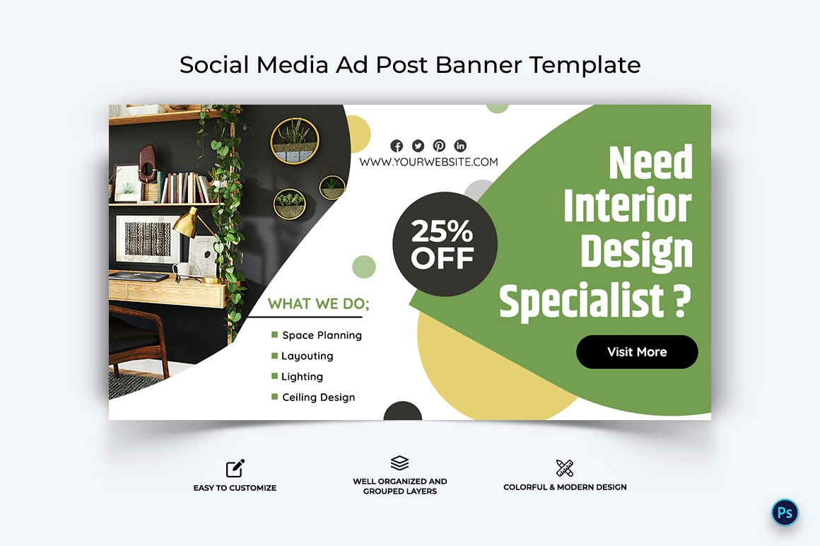 Interior Minimal Facebook Ad Banner Design Template-24