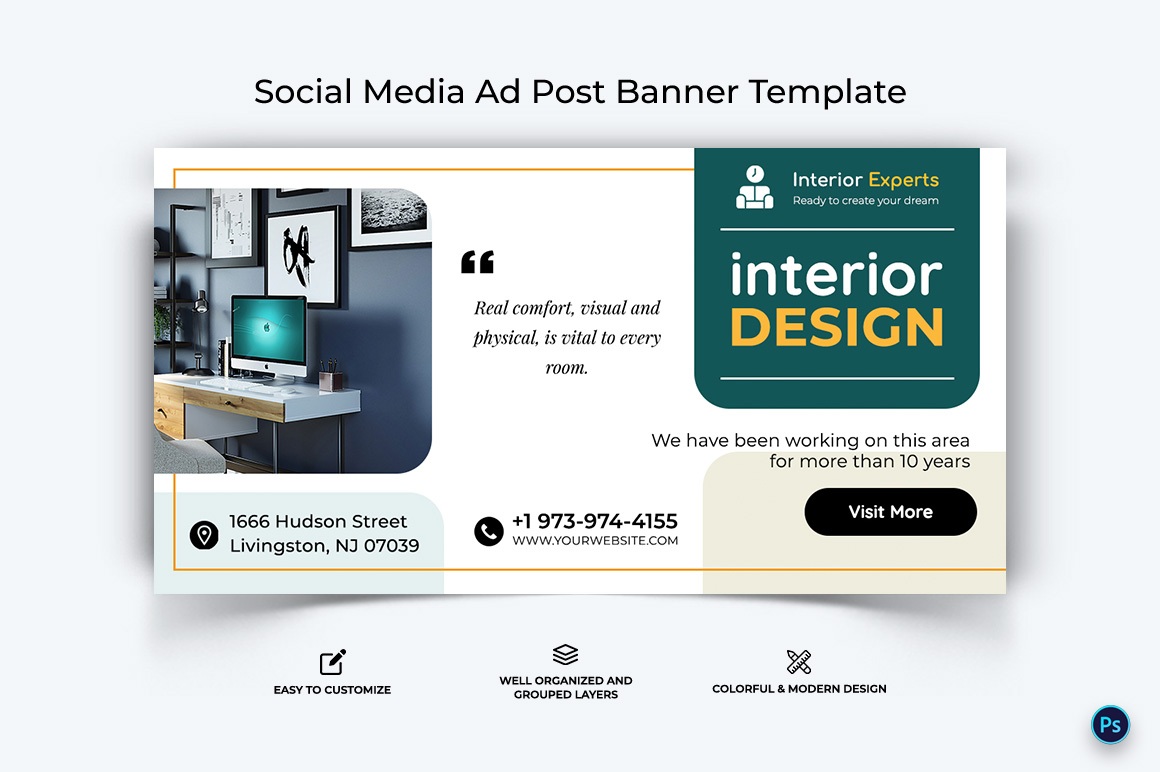 Interior Minimal Facebook Ad Banner Design Template-25