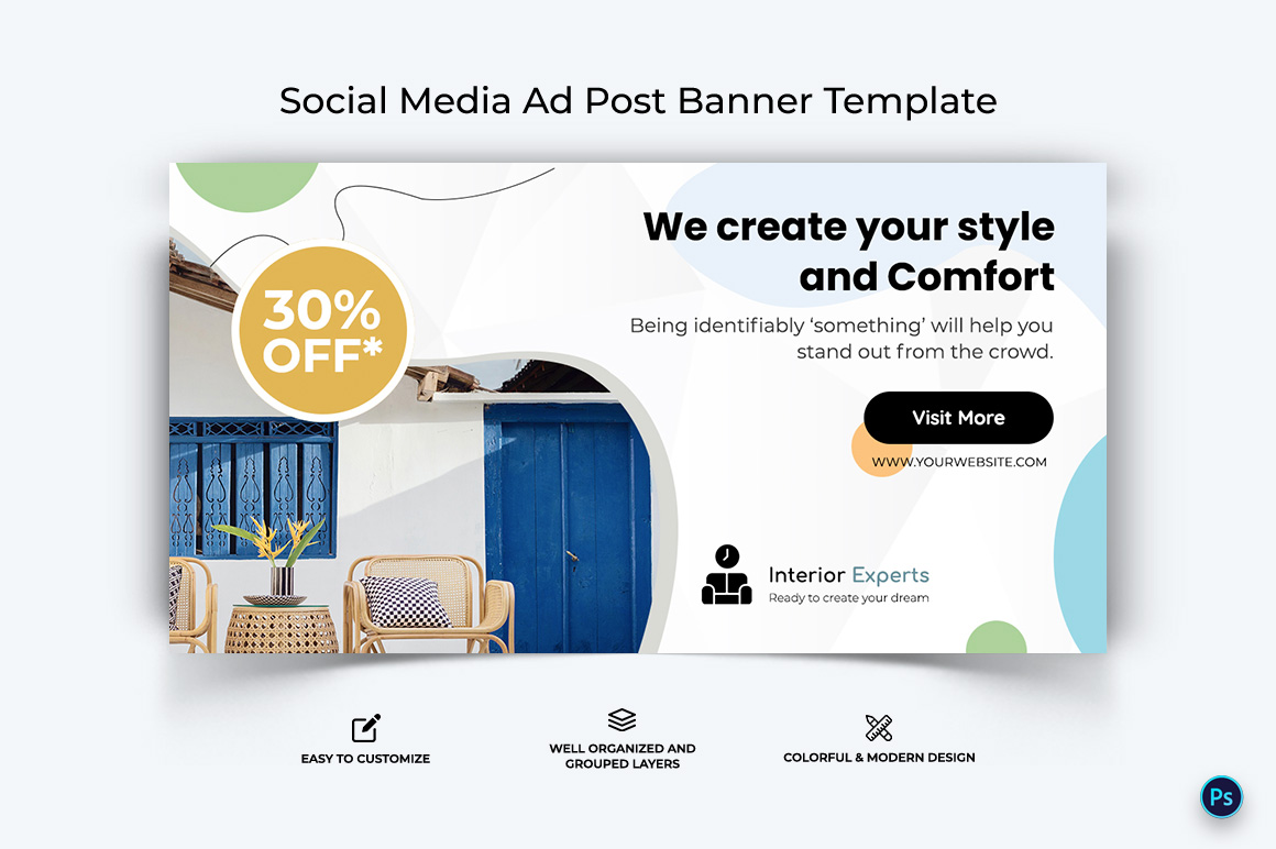 Interior Minimal Facebook Ad Banner Design Template-26