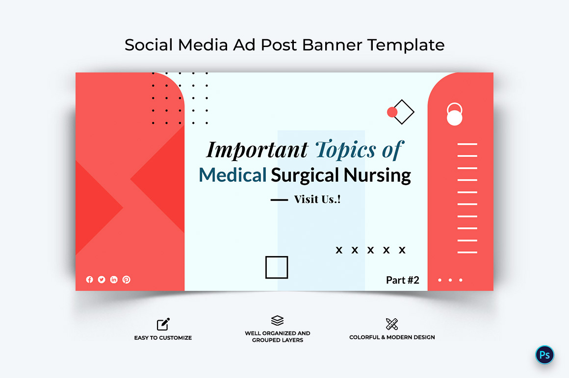 Medical and Hospital Facebook Ad Banner Design Template-06