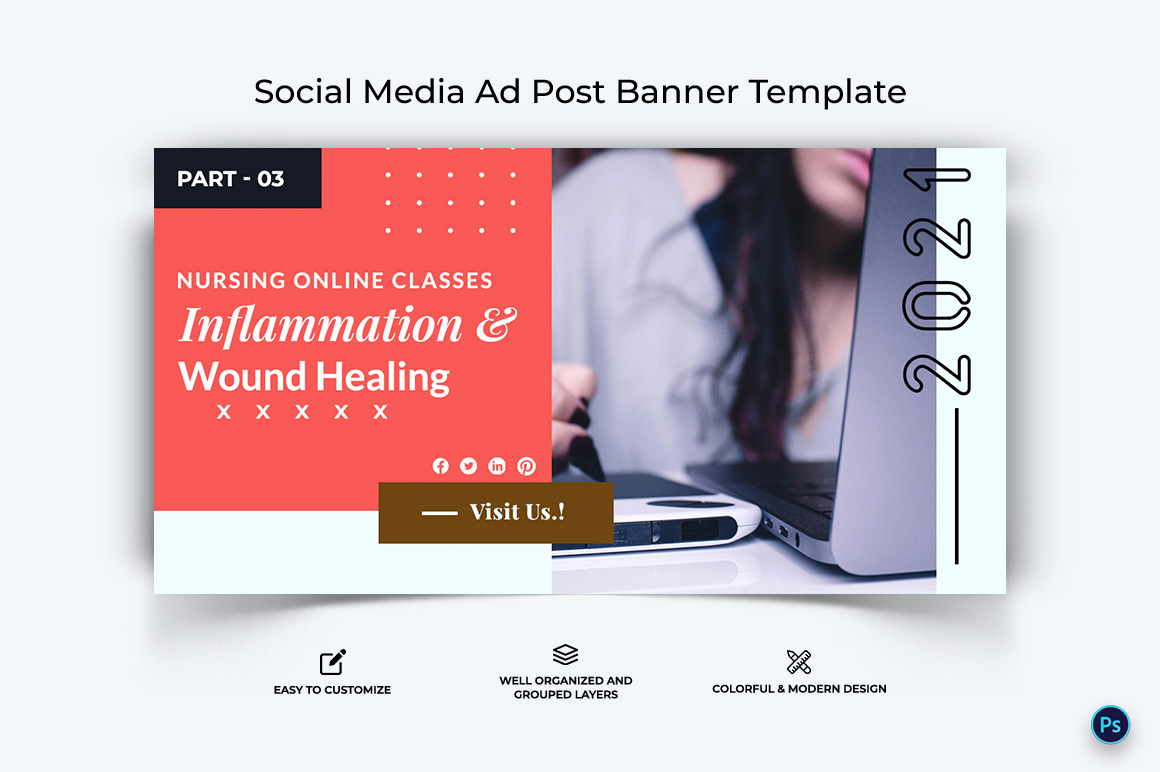 Medical and Hospital Facebook Ad Banner Design Template-07