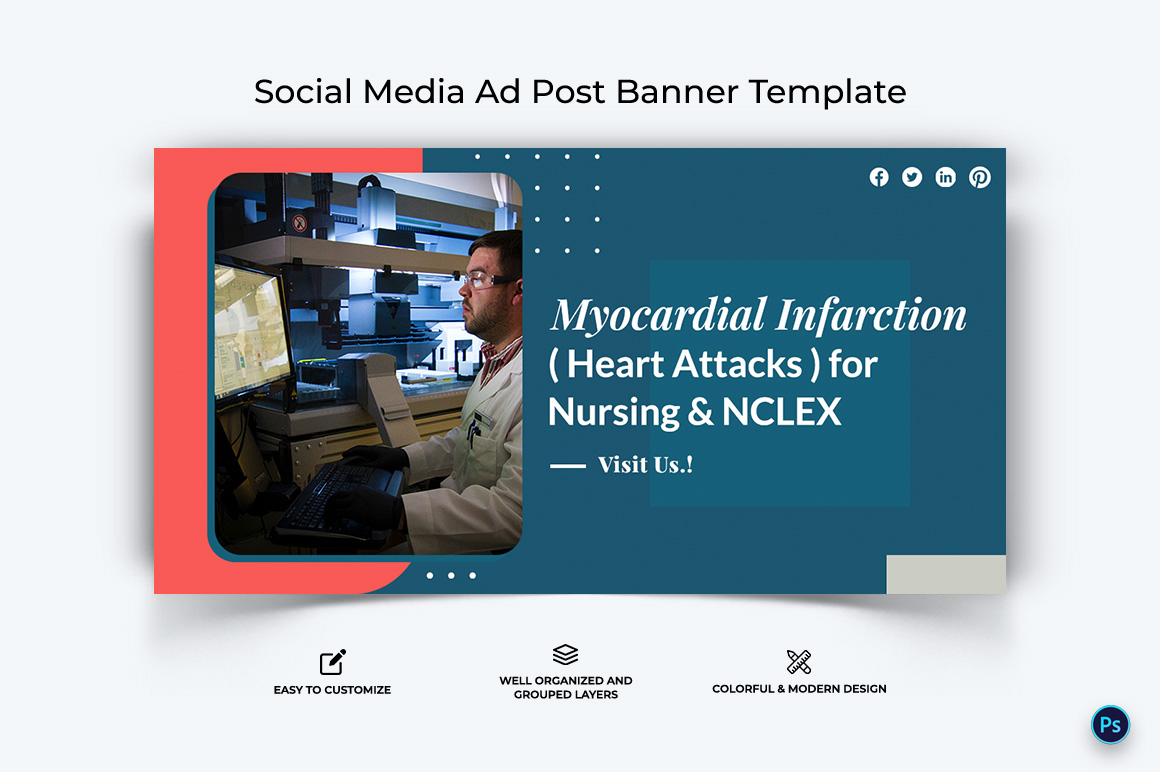 Medical and Hospital Facebook Ad Banner Design Template-08