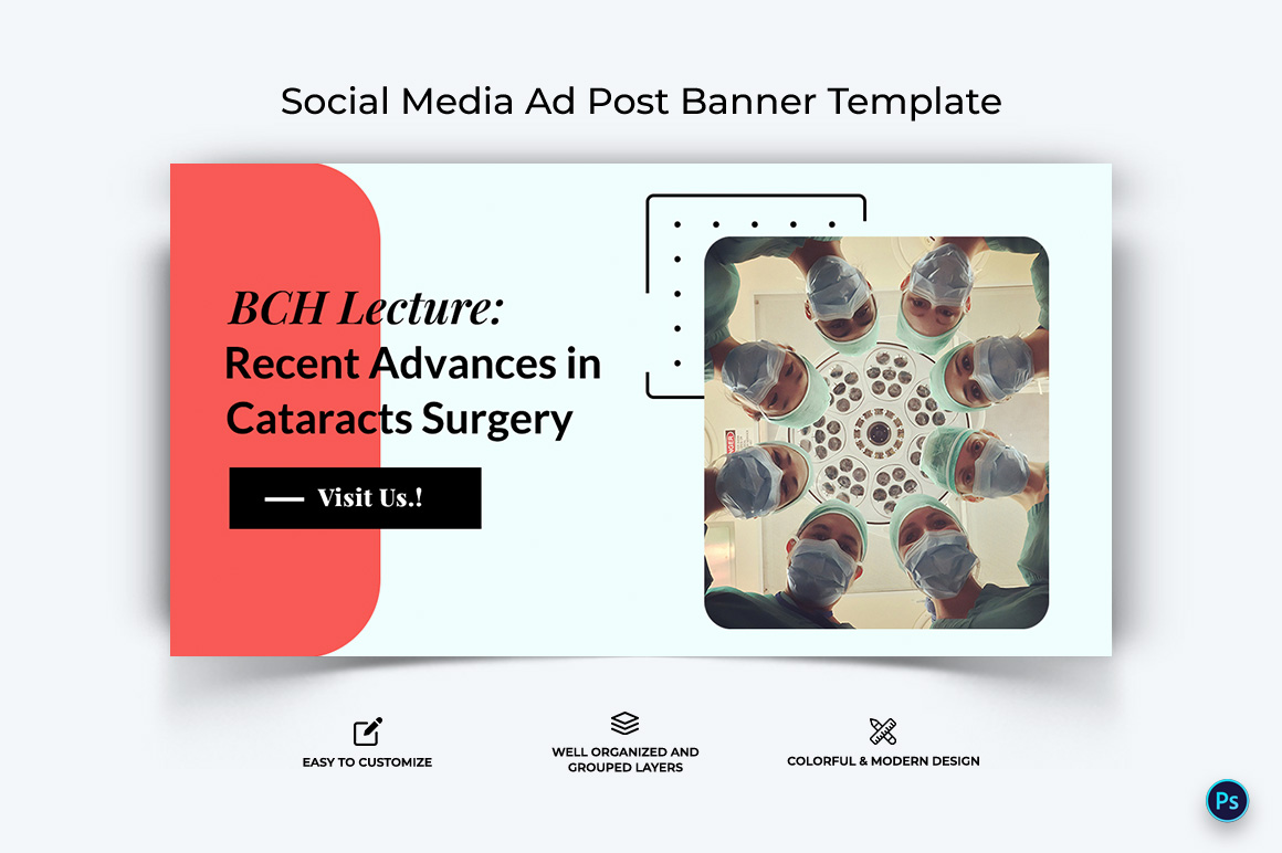 Medical and Hospital Facebook Ad Banner Design Template-09