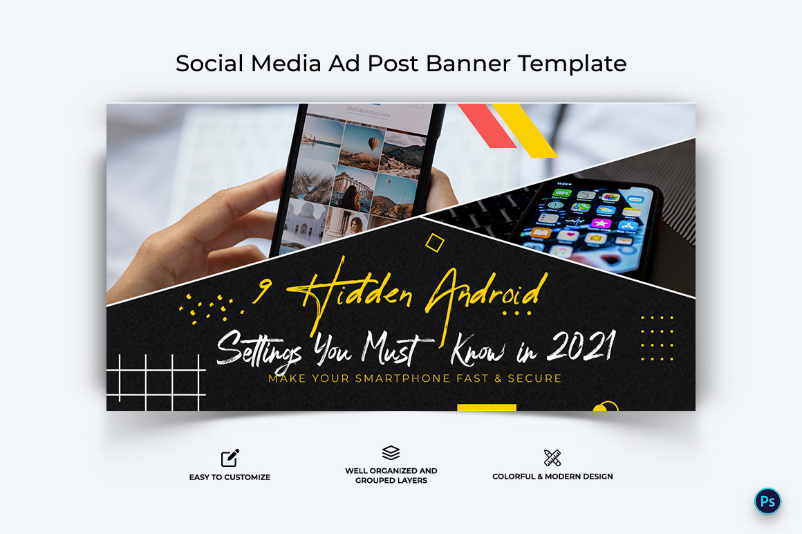 Mobile Tips Facebook Ad Banner Design Template-06