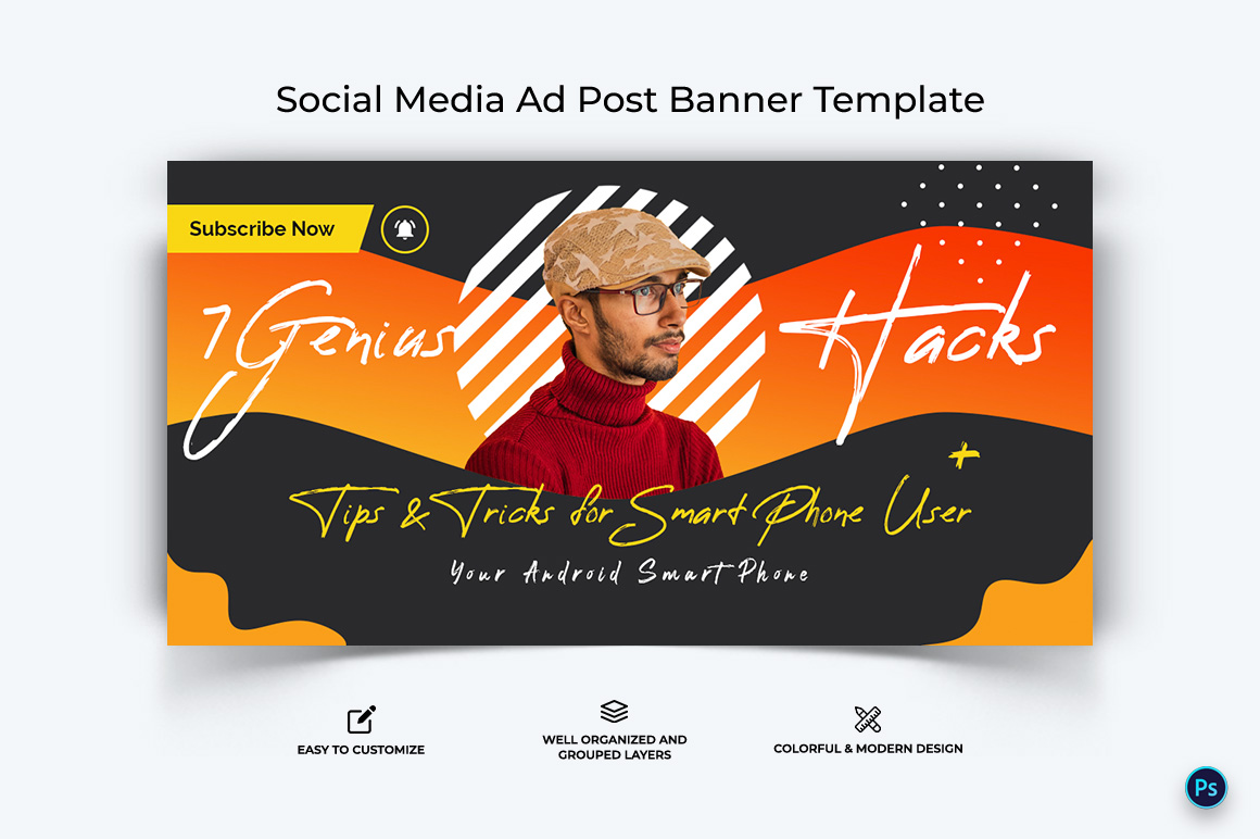 Mobile Tips Facebook Ad Banner Design Template-13