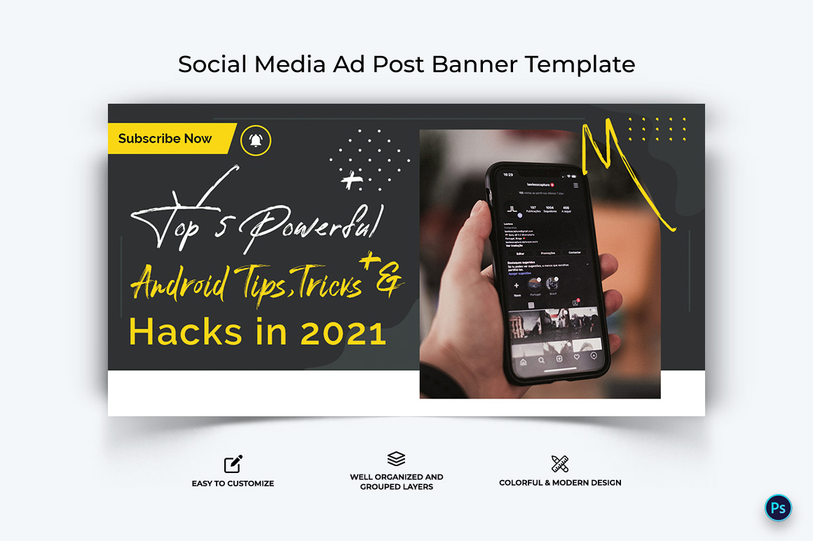 Mobile Tips Facebook Ad Banner Design Template-15