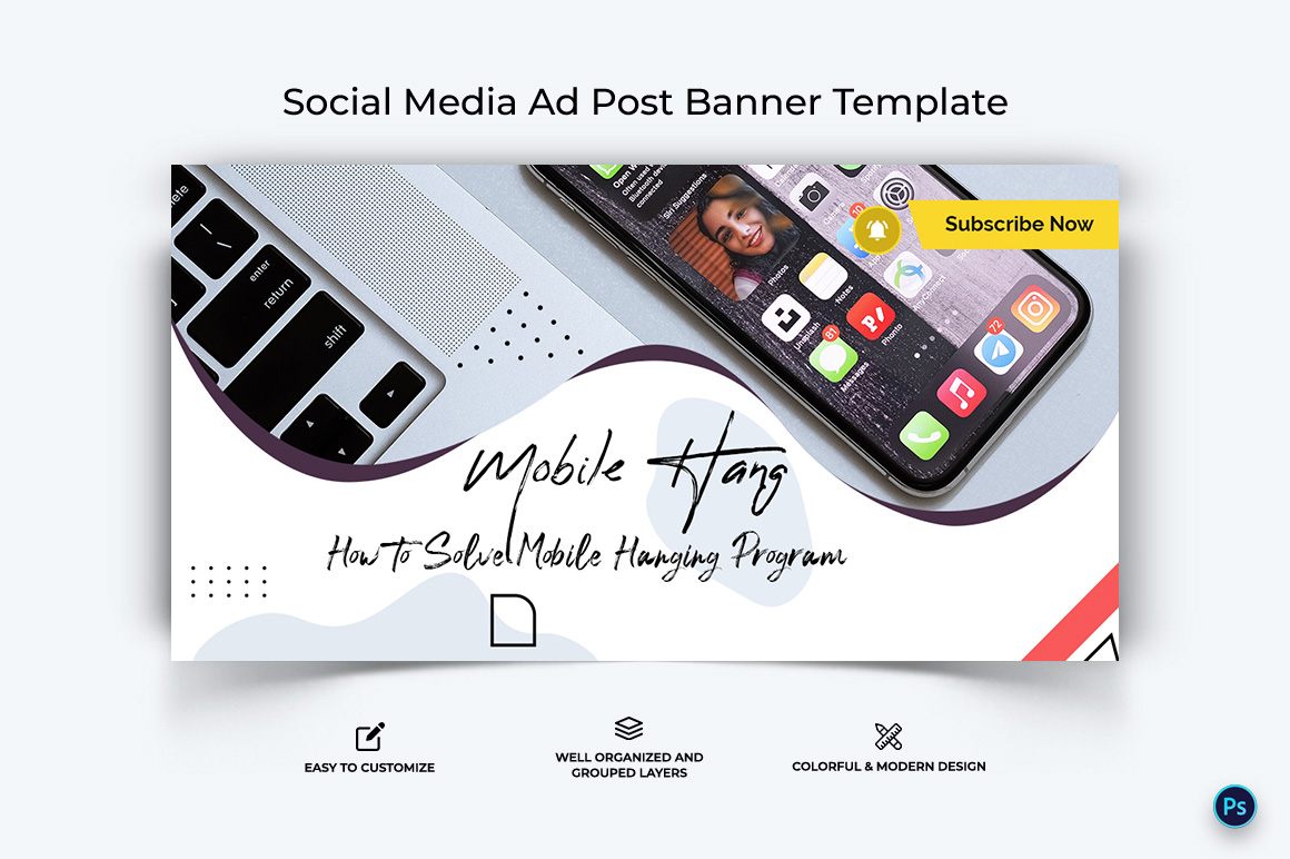 Mobile Tips Facebook Ad Banner Design Template-18