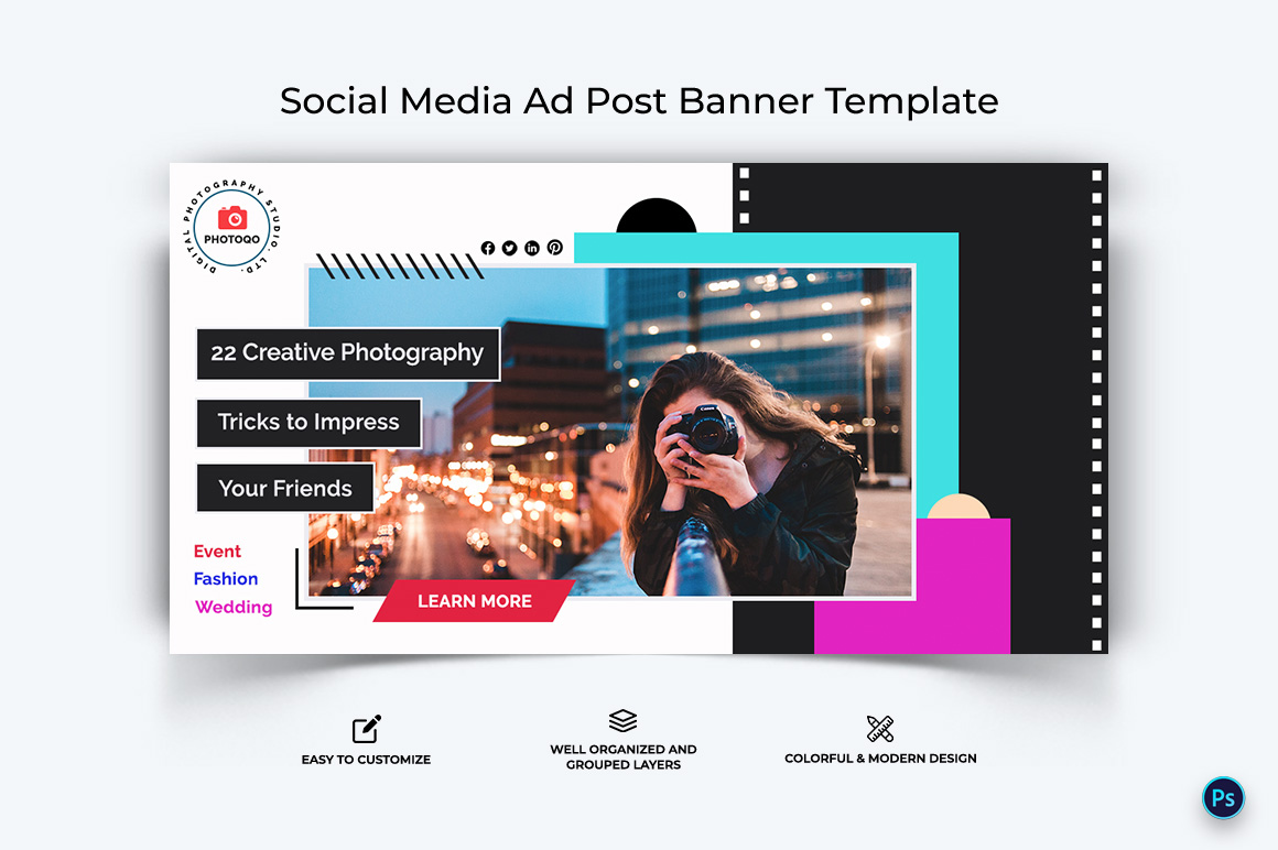 Photography Facebook Ad Banner Design Template-01