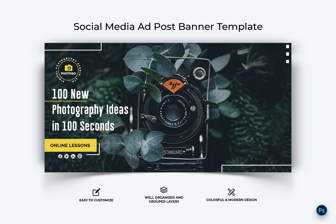 Photography Facebook Ad Banner Design Template-02