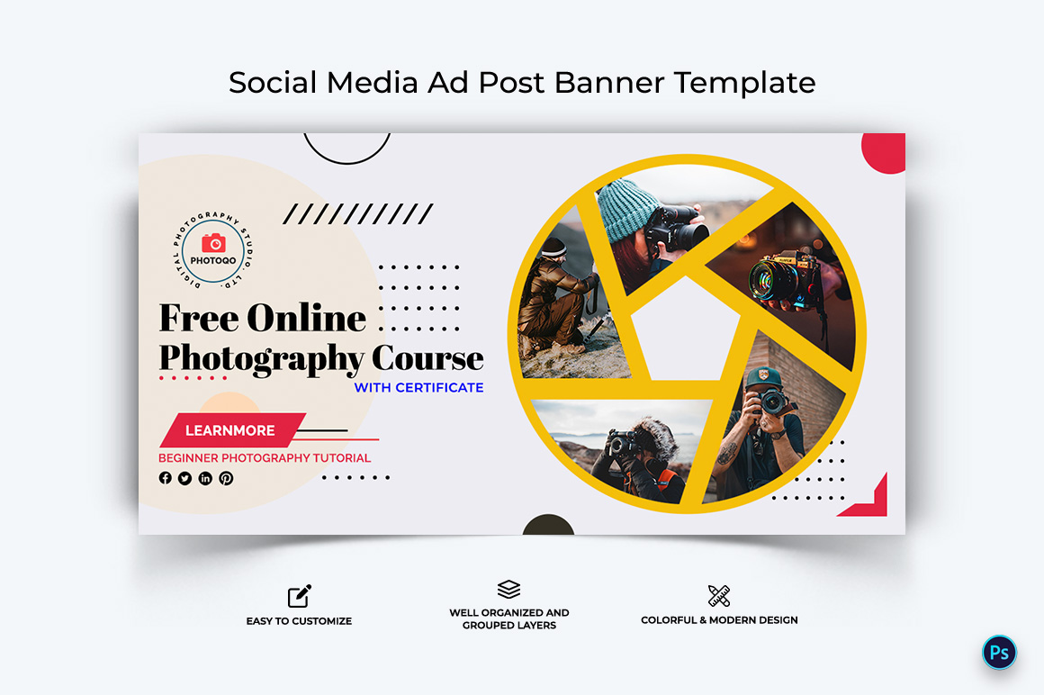 Photography Facebook Ad Banner Design Template-04