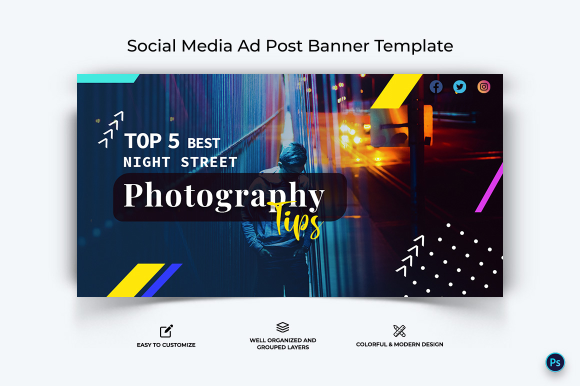 Photography Facebook Ad Banner Design Template-14