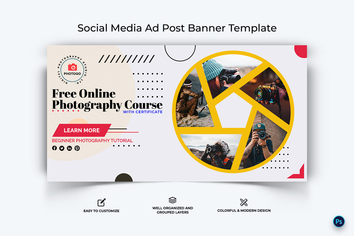 Photography Facebook Ad Banner Design Template-20