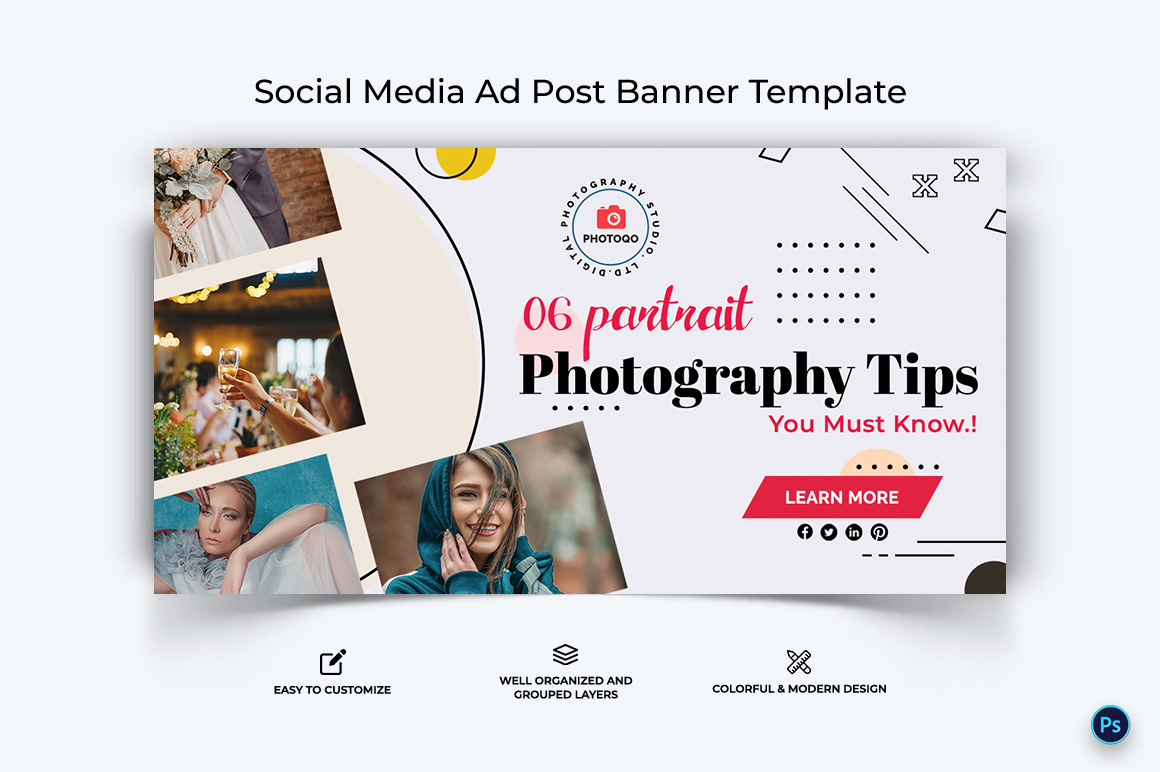 Photography Facebook Ad Banner Design Template-22