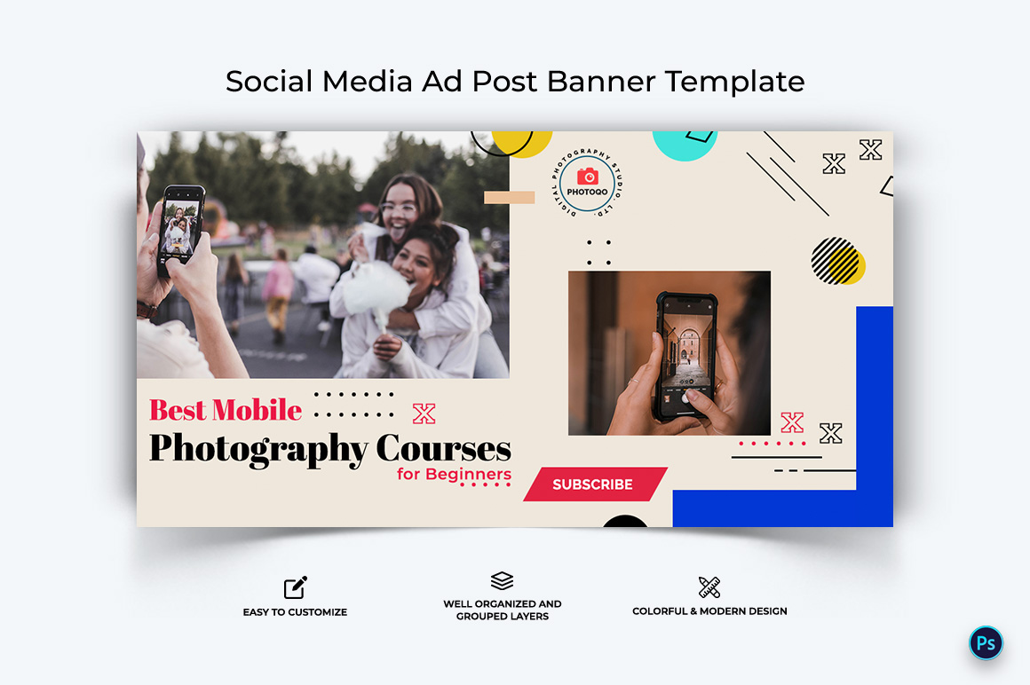 Photography Facebook Ad Banner Design Template-23