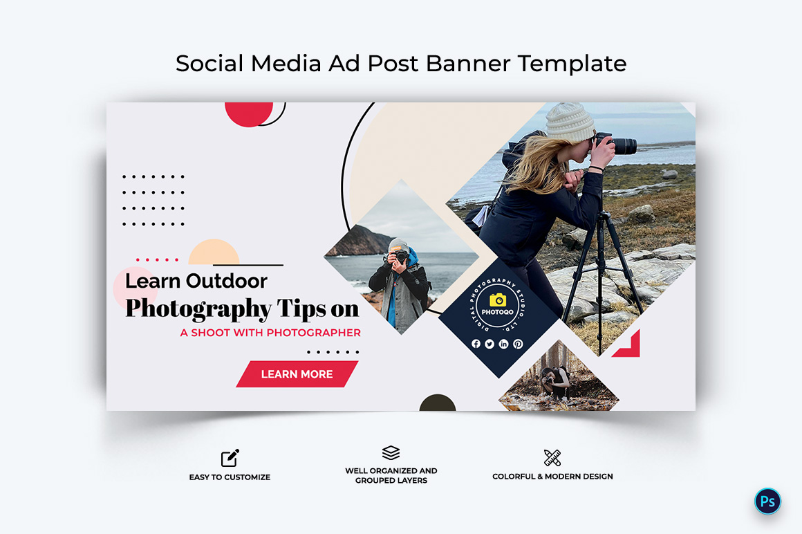 Photography Facebook Ad Banner Design Template-25