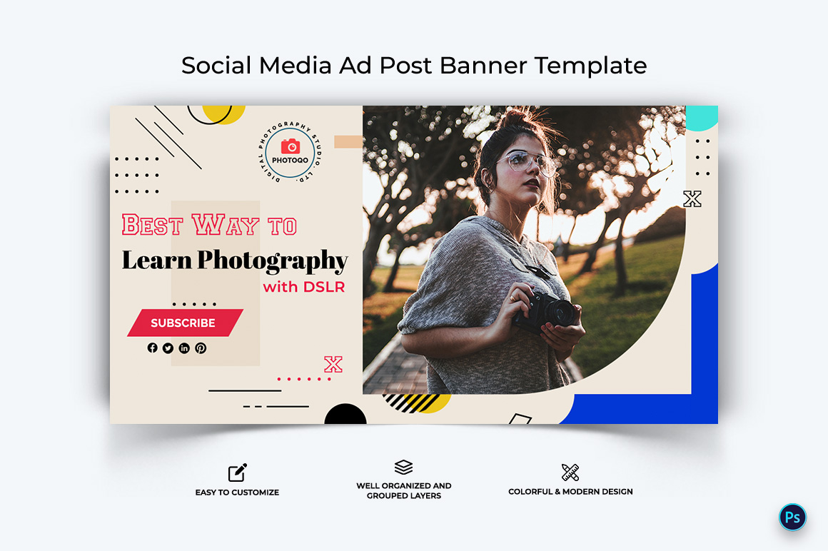 Photography Facebook Ad Banner Design Template-26