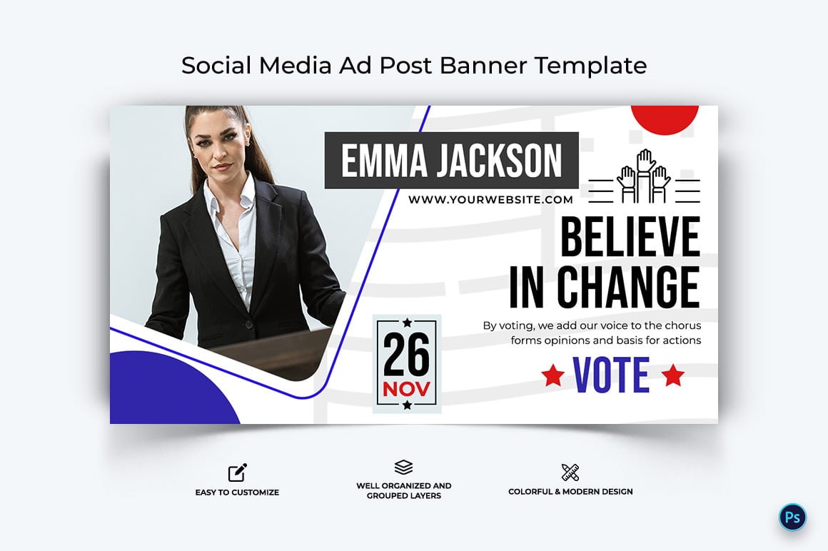 Political Campaign Facebook Ad Banner Design Template-02