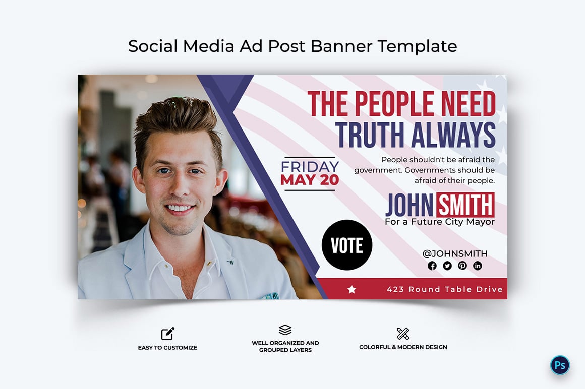 Political Campaign Facebook Ad Banner Design Template-05