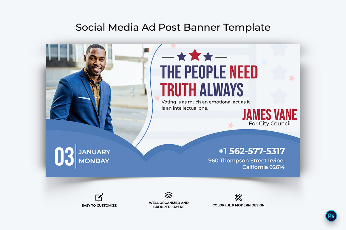 Political Campaign Facebook Ad Banner Design Template-07