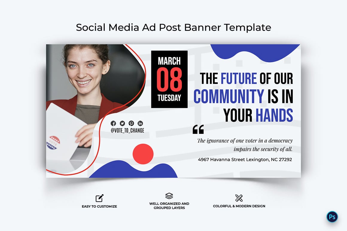 Political Campaign Facebook Ad Banner Design Template-15