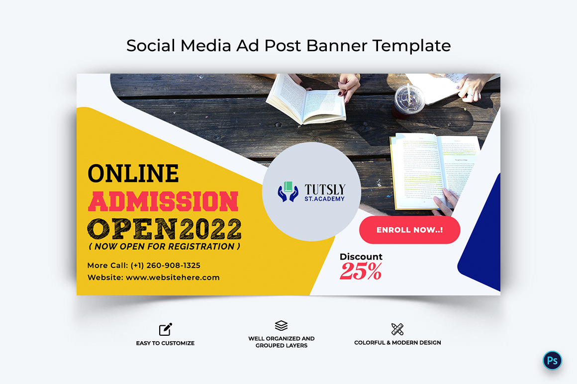 School Admissions Facebook Ad Banner Design Template-05