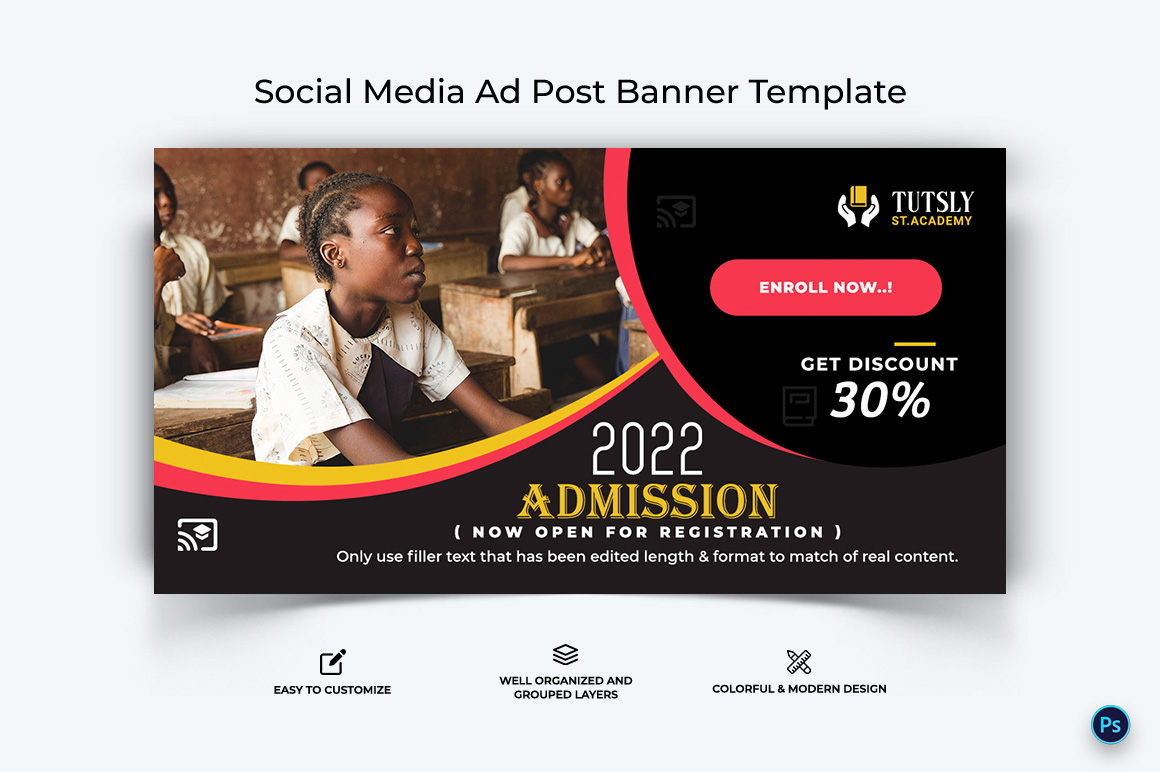 School Admissions Facebook Ad Banner Design Template-09