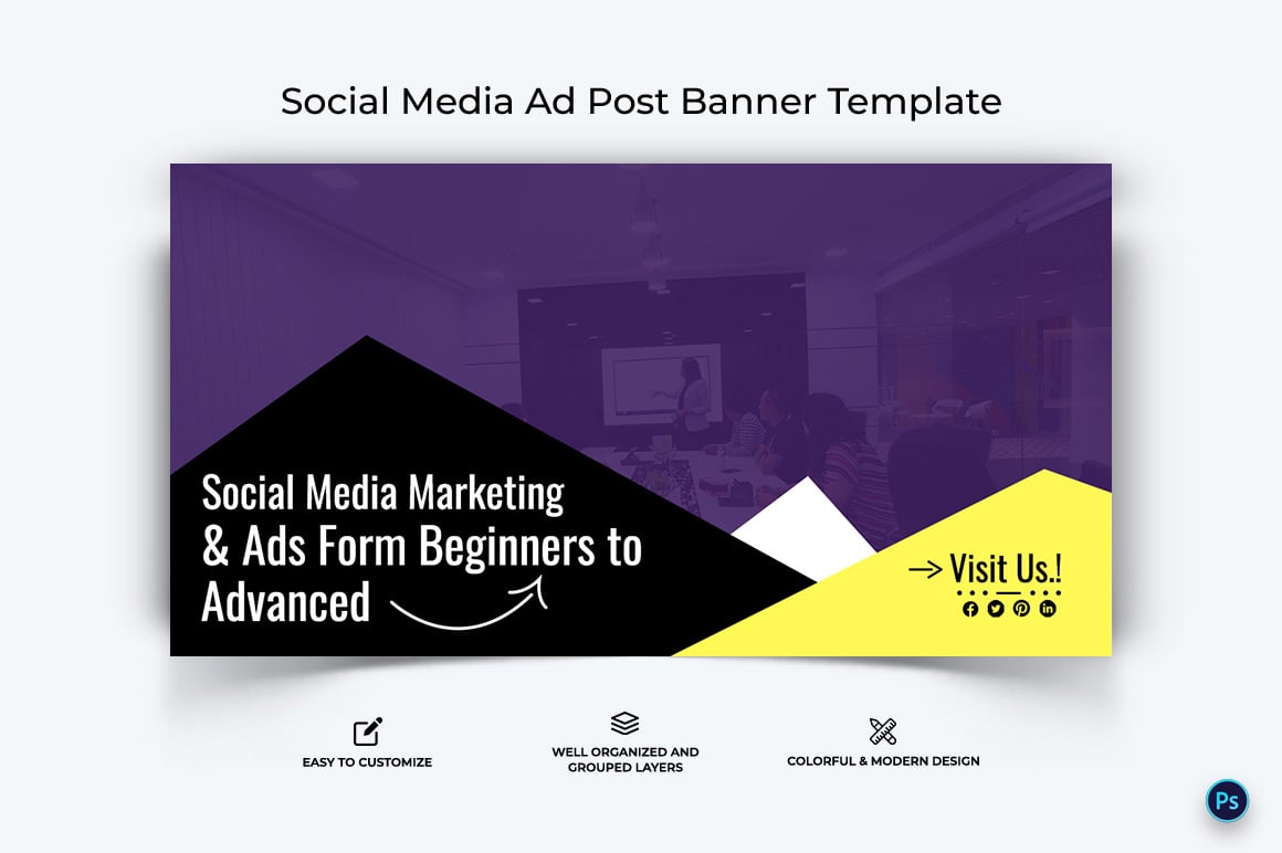 Social Media Workshop Facebook Ad Banner Design Template-10