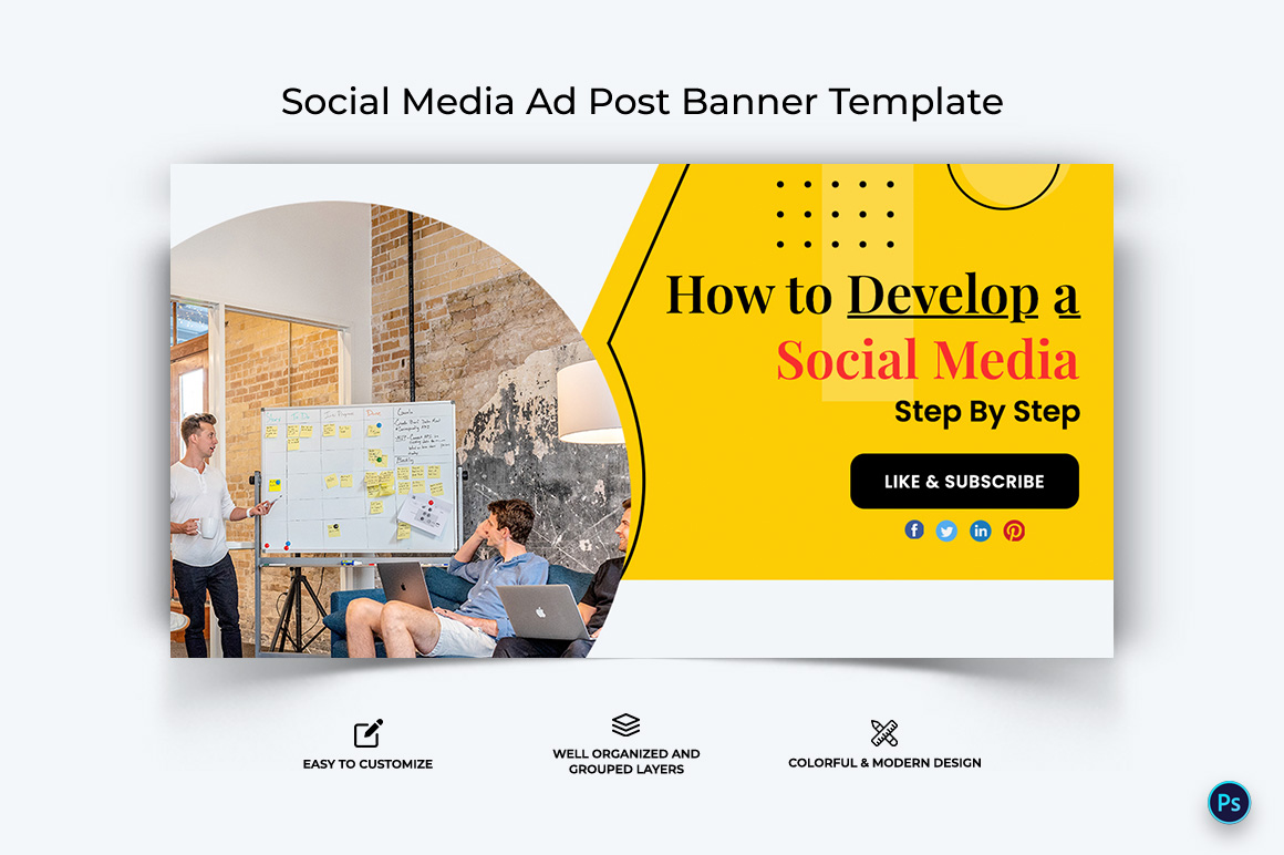 Social Media Workshop Facebook Ad Banner Design Template-13