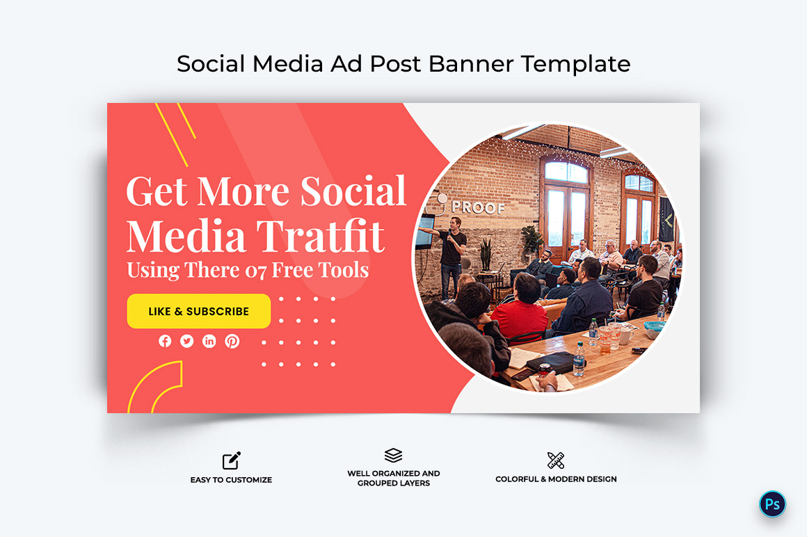 Social Media Workshop Facebook Ad Banner Design Template-14