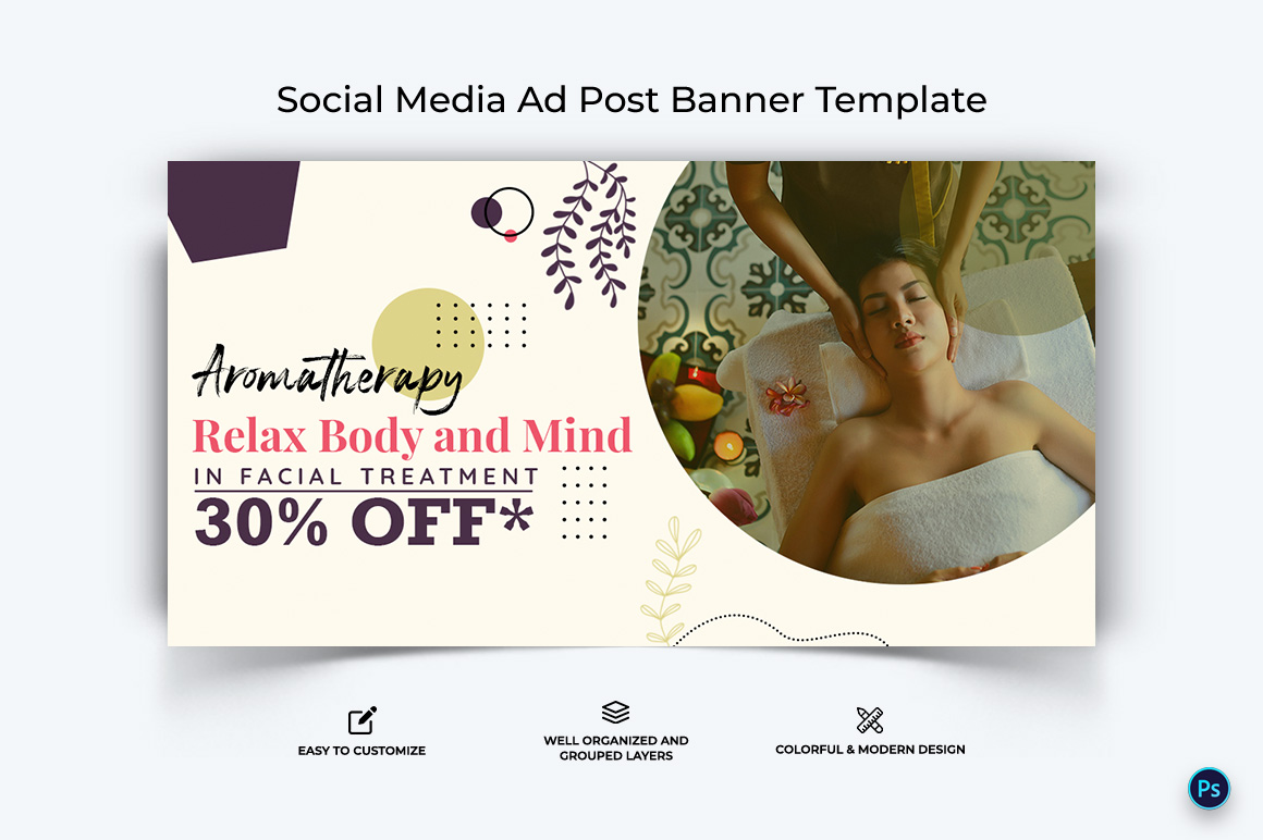 Spa Salon Facebook Ad Banner Design Template-07