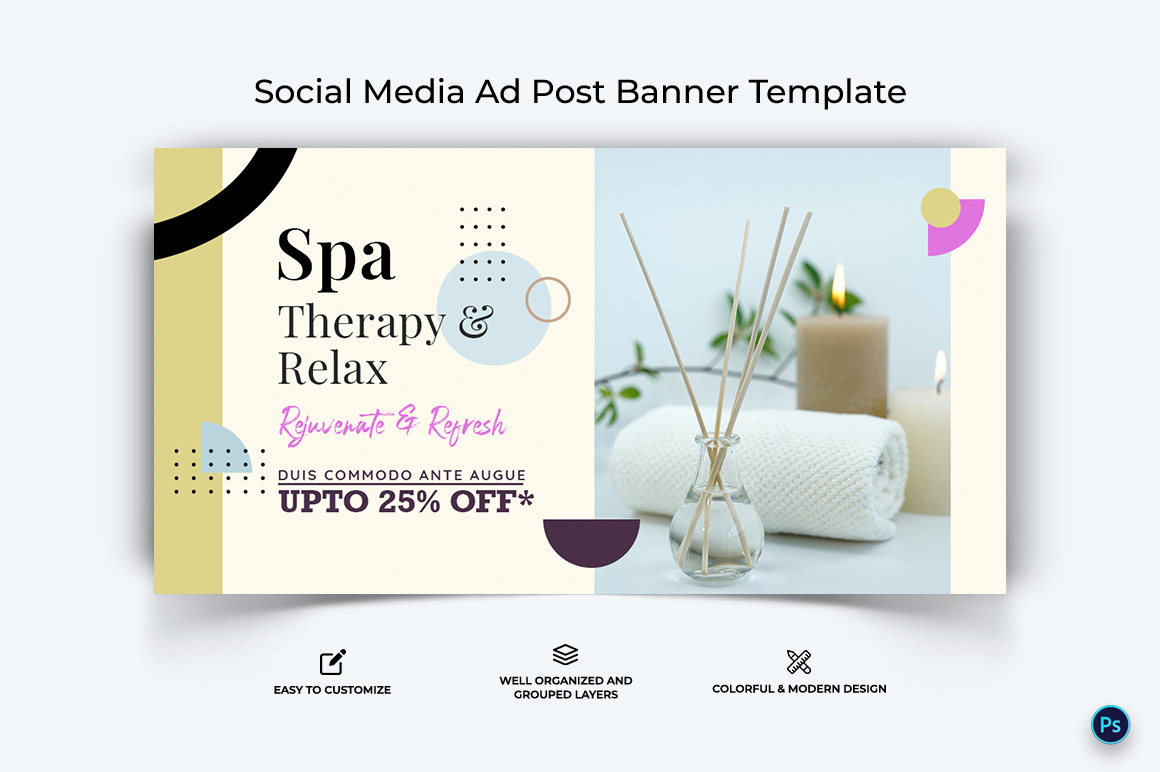 Spa Salon Facebook Ad Banner Design Template-10