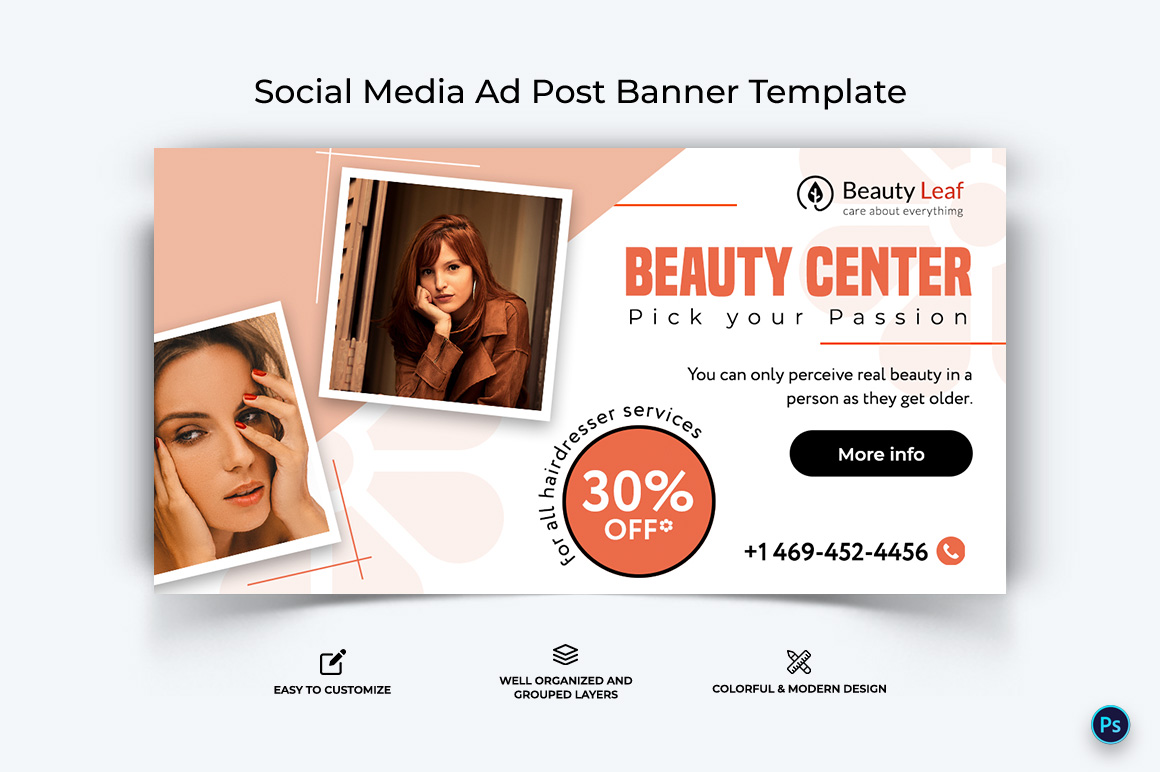 Spa Salon Facebook Ad Banner Design Template-25