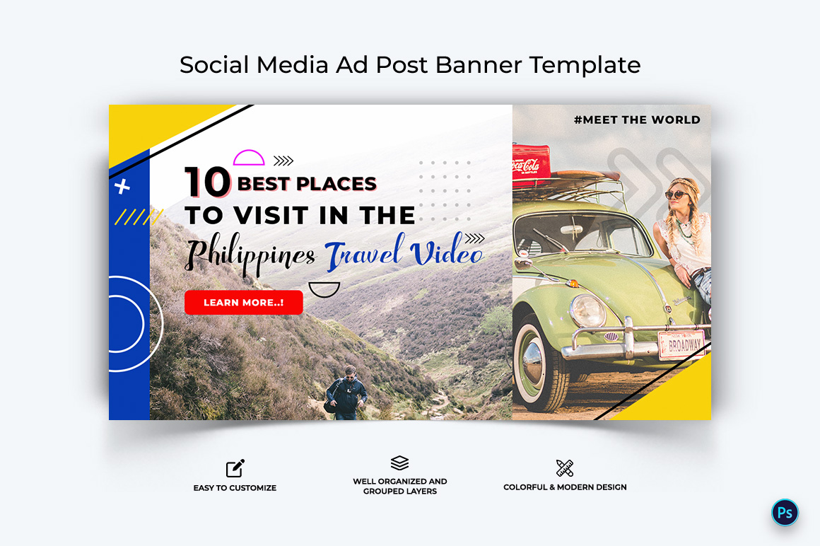 Travel Facebook Ad Banner Design Template-09